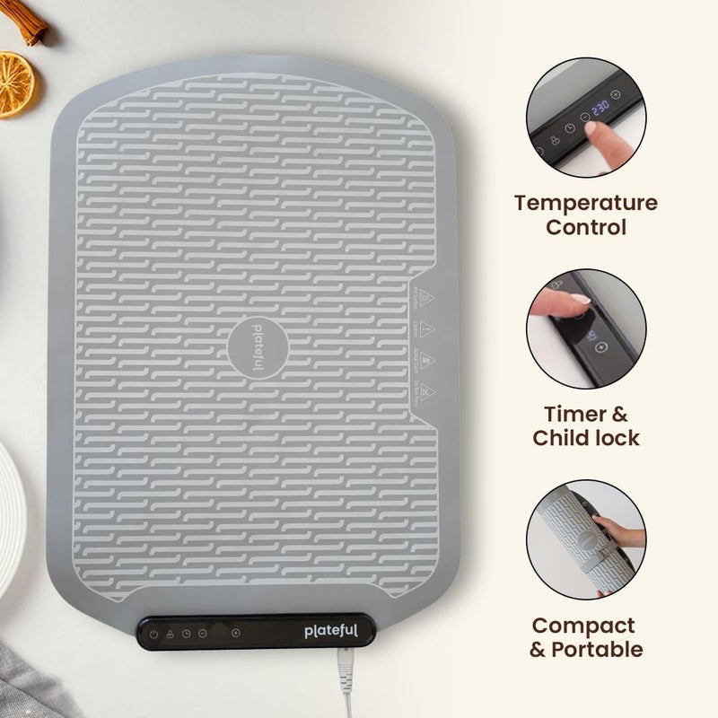 Plateful Warming Mat for Food - Food Warming Mat for Buffets Party, Electric Heating Trays/Pad Warmer for Countertop, Warm Tray to Keep Plates Hot for Kitchen, Party - Image 5